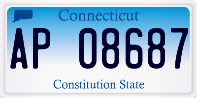CT license plate AP08687