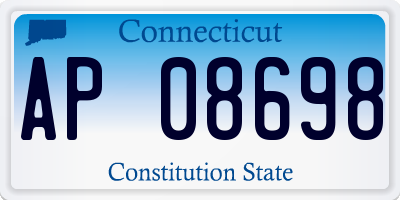 CT license plate AP08698