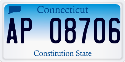 CT license plate AP08706