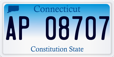 CT license plate AP08707