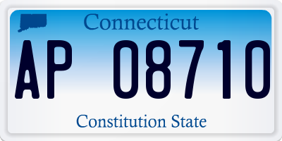 CT license plate AP08710