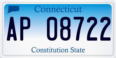 CT license plate AP08722