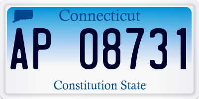 CT license plate AP08731