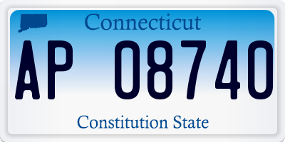 CT license plate AP08740