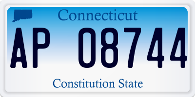 CT license plate AP08744