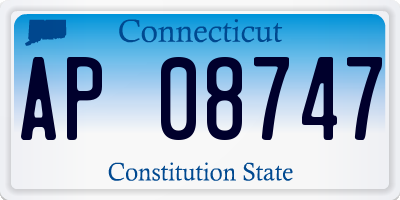 CT license plate AP08747