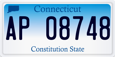 CT license plate AP08748