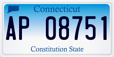 CT license plate AP08751