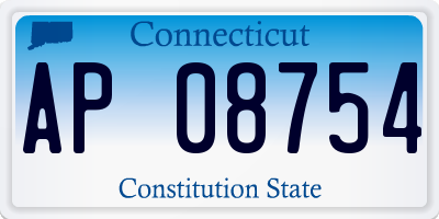 CT license plate AP08754