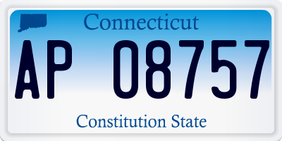 CT license plate AP08757
