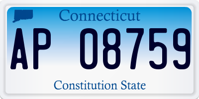 CT license plate AP08759