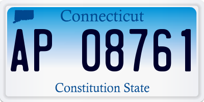 CT license plate AP08761