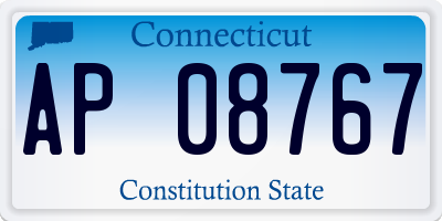 CT license plate AP08767