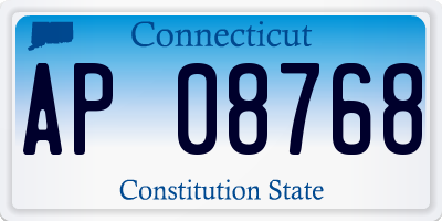 CT license plate AP08768