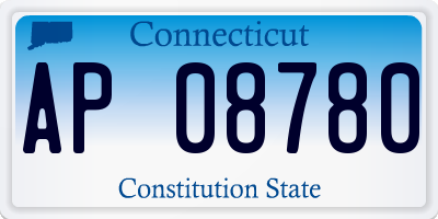 CT license plate AP08780