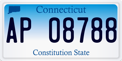 CT license plate AP08788