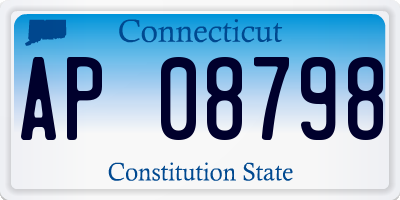 CT license plate AP08798