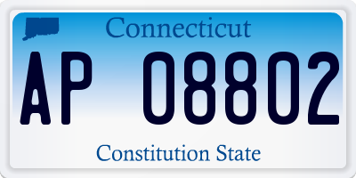 CT license plate AP08802