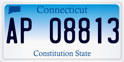 CT license plate AP08813