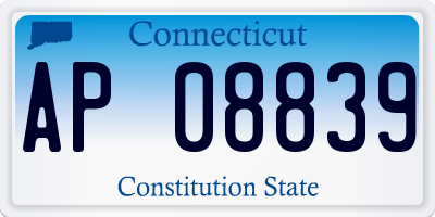 CT license plate AP08839