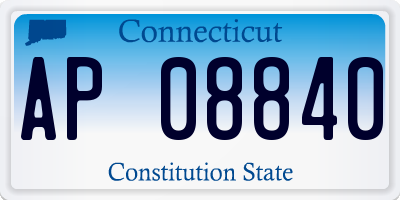 CT license plate AP08840