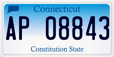 CT license plate AP08843