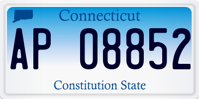 CT license plate AP08852