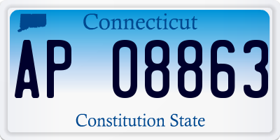 CT license plate AP08863