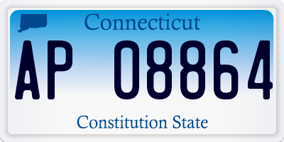 CT license plate AP08864