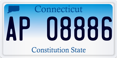 CT license plate AP08886