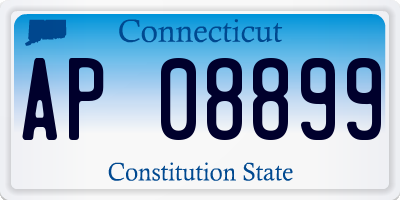 CT license plate AP08899