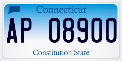 CT license plate AP08900