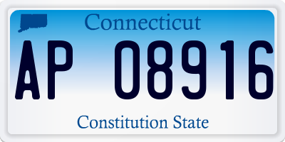 CT license plate AP08916
