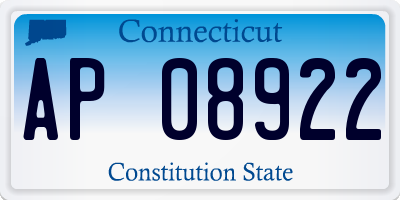 CT license plate AP08922