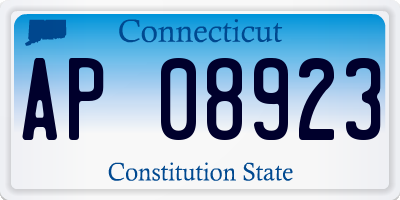 CT license plate AP08923