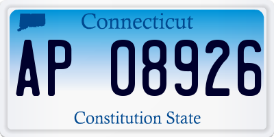 CT license plate AP08926