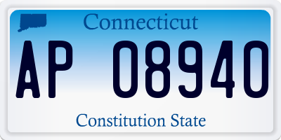CT license plate AP08940