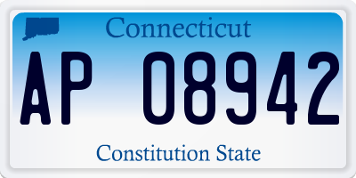 CT license plate AP08942