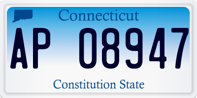 CT license plate AP08947