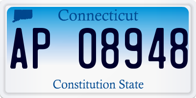CT license plate AP08948