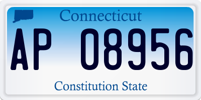 CT license plate AP08956