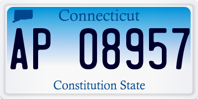 CT license plate AP08957