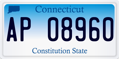 CT license plate AP08960