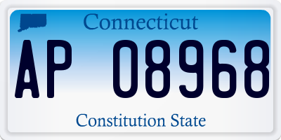 CT license plate AP08968