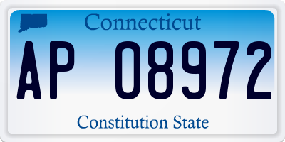 CT license plate AP08972