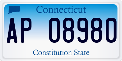 CT license plate AP08980