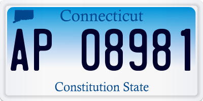 CT license plate AP08981