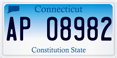 CT license plate AP08982