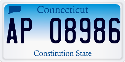 CT license plate AP08986
