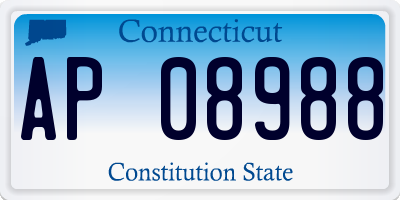 CT license plate AP08988